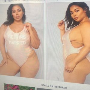 Never worn Getting Married Glitter swimsuit